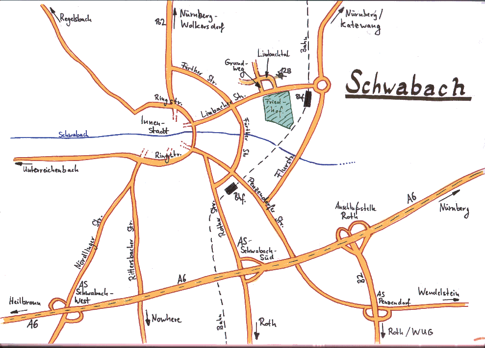 Stadtplan Schwabach